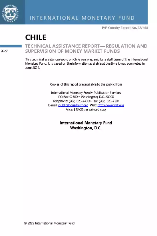 Technical Assistance Report - Regulation and Supervision of Money Market Funds