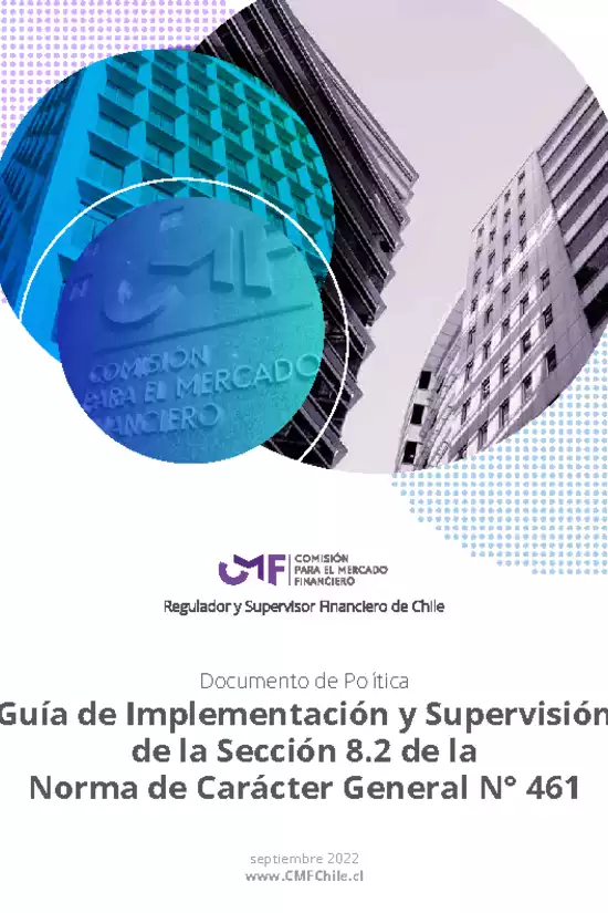 Guía de Implementación y Supervisión de la Sección 8.2 de la Norma de Carácter General N°461