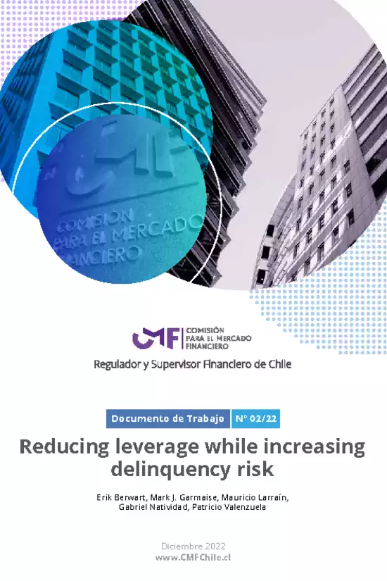 Documento de Trabajo Nº 02/22: Reducing leverage while increasing delinquency risk