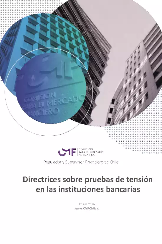 Directrices sobre pruebas de tensión en las instituciones bancarias CMF
