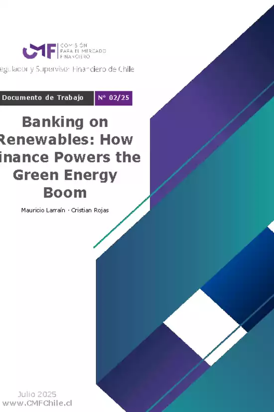 Documento de Trabajo N° 02/25: Banking on Renewables: How Finance Powers the Green Energy Boom