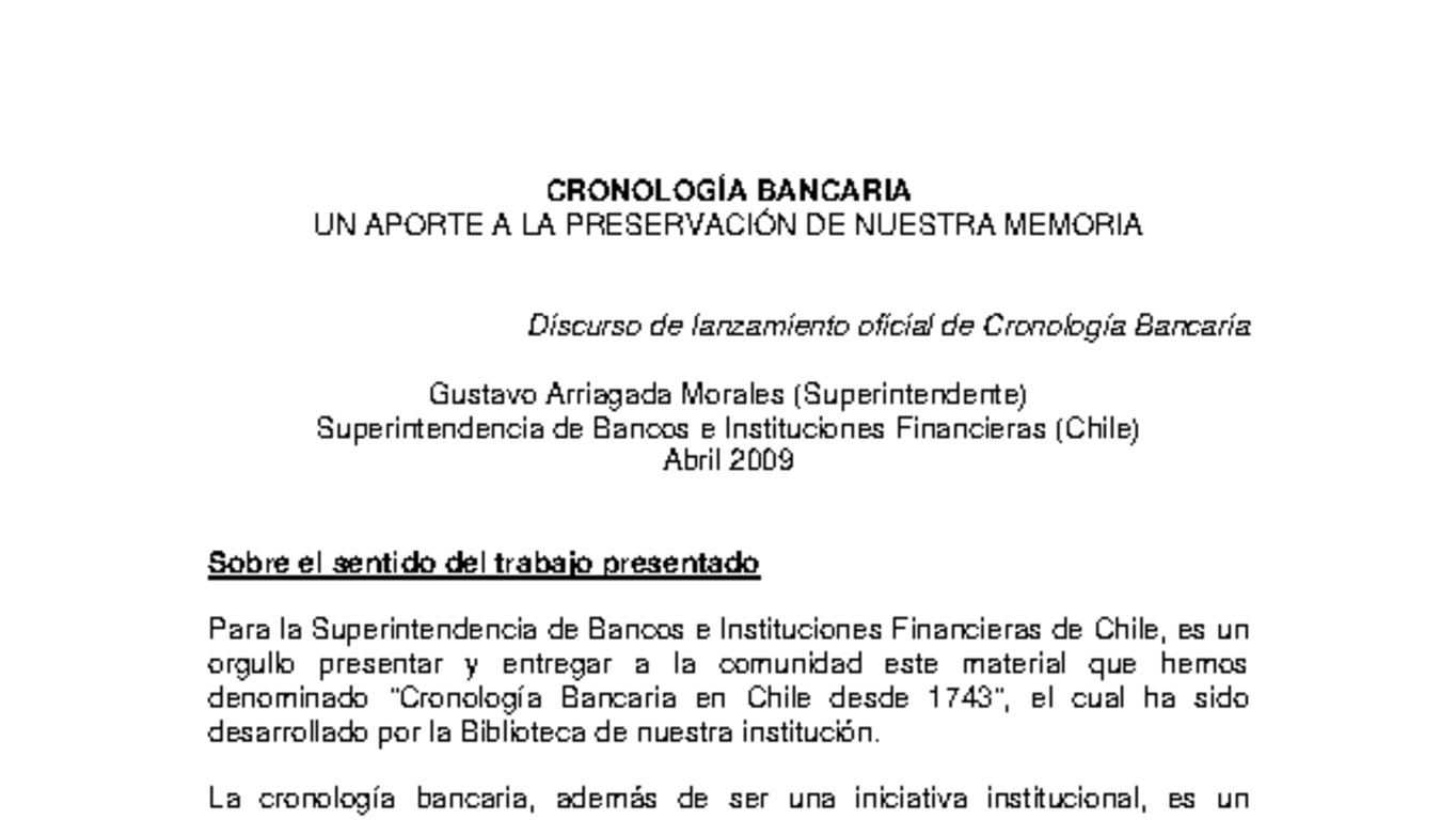 Presentación: Discurso realizado en el Aula Magna de la Facultad de Economía y Negocios de la U. de Chile.