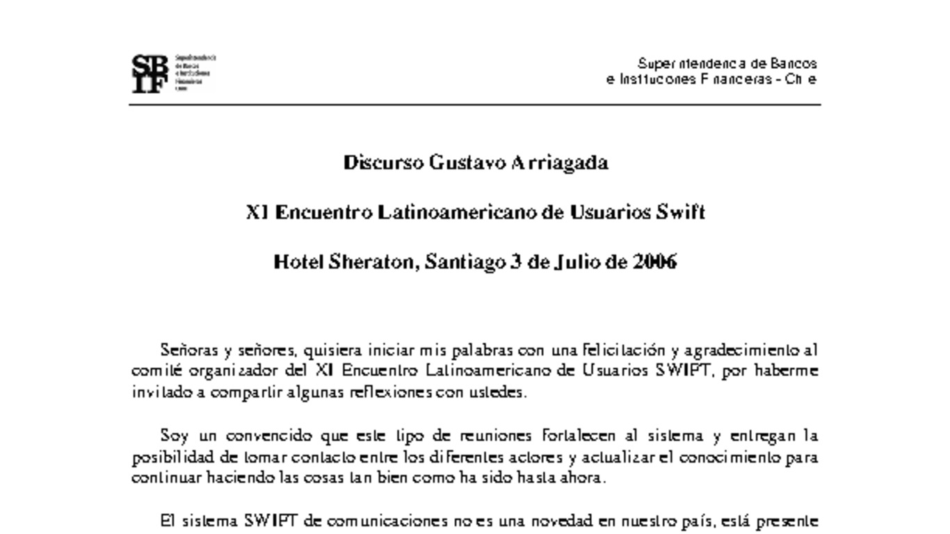 Presentación: XI Encuentro Latinoamericano de Usuarios Swift