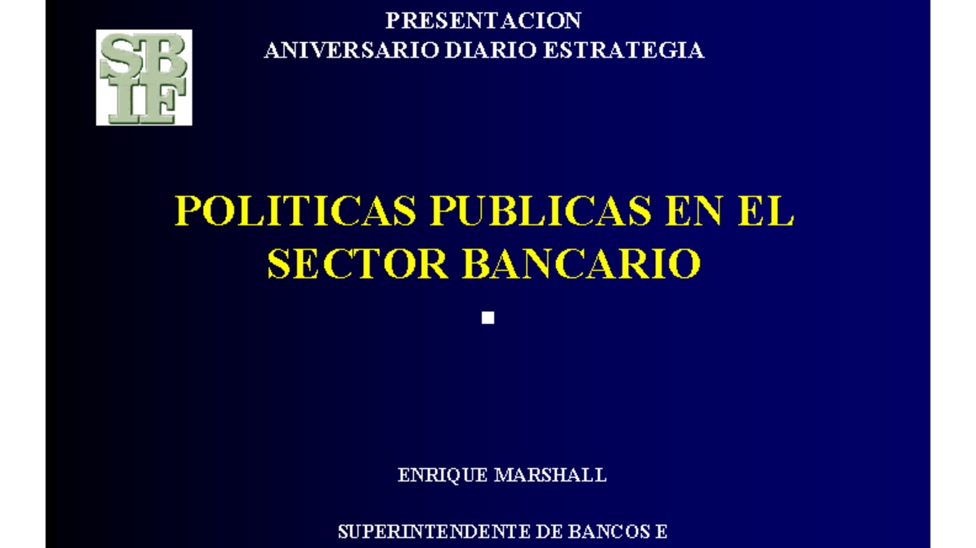 Políticas Públicas en el sector Bancario