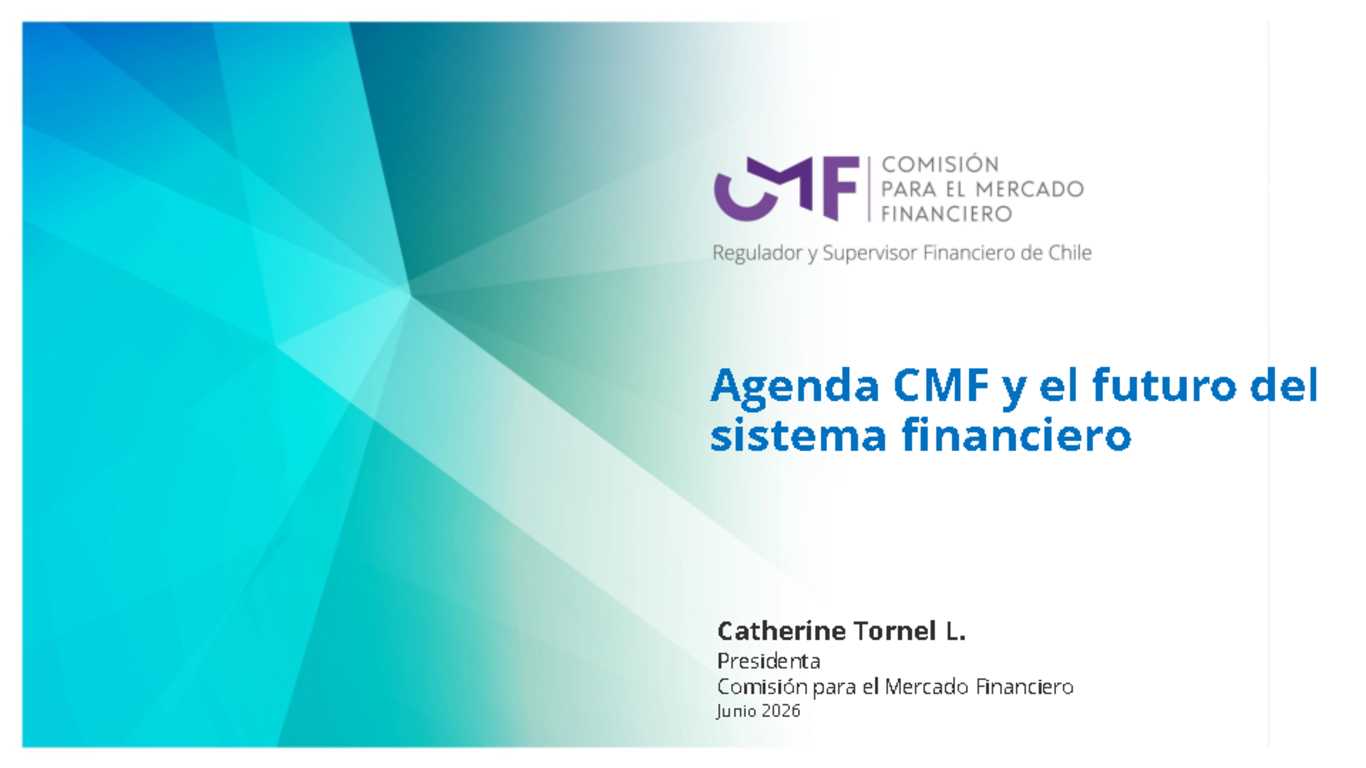 Agenda CMF y el futuro del sistema financiero
