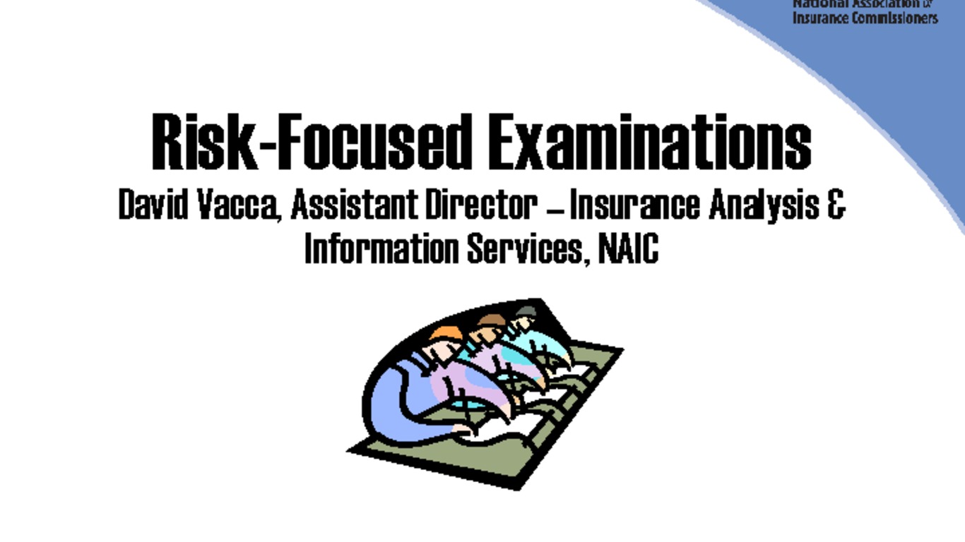 Seminario Regulación y Supervisión de Seguros en los Estados Unidos - Entrenamiento Práctico para miembros de ASSAL. Presentación "Risk-Focused Examinations". David Vacca, NAIC. Julio 2011