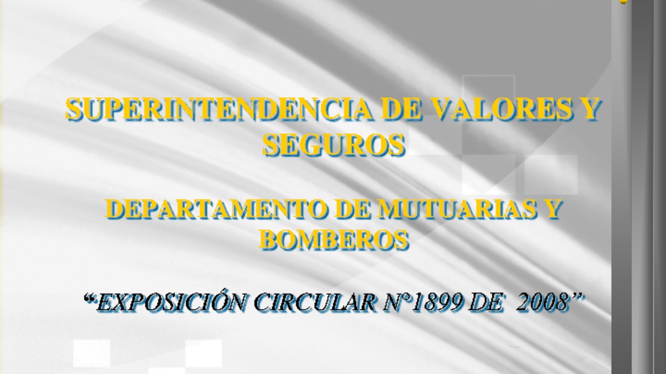 Charla de Capacitación que se impartió a los Cuerpos de Bomberos en la Región Metropolitana y a los Consejos Regionales. Exposición Circular N° 1899 de 2008