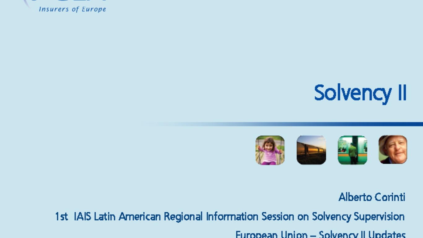Seminario de la IAIS (Organización Internacional de Reguladores de Seguros), sobre la supervisión de solvencia en el mercado asegurador. Presentación de Alberto Curtis: "European Union - Solvency II Updates". 20 de abril de 2009.