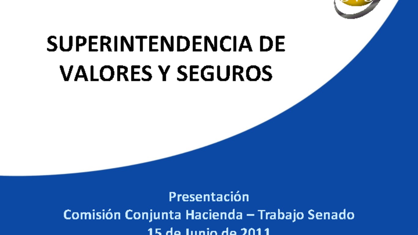 Pesentación ante la Comisión de Hacienda del Senado. Superintendente Fernando Coloma.