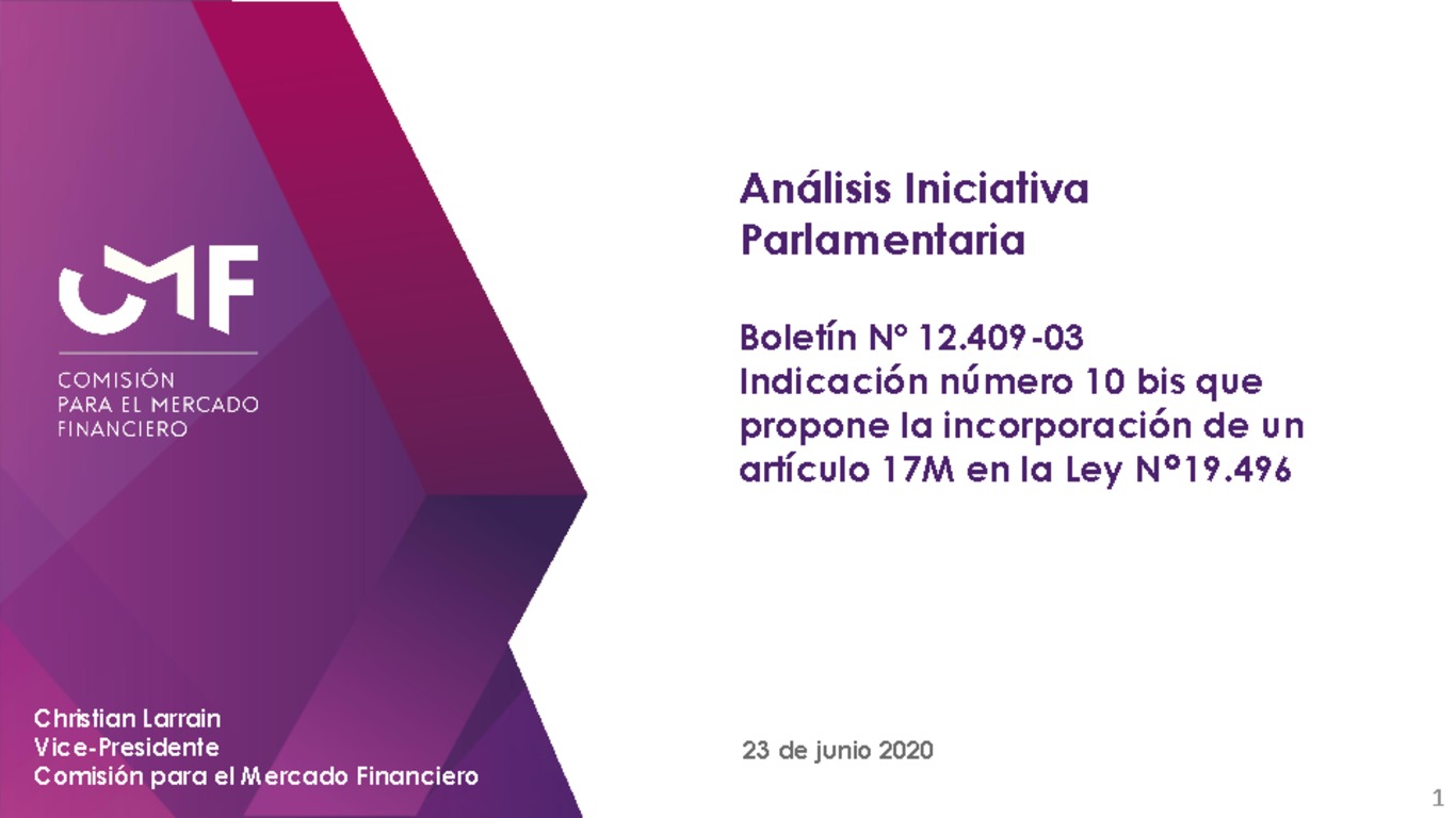 Presentación "Análisis Iniciativa Parlamentaria - Boletín Nº 12.409-03 Indicación número 10 bis que propone la incorporación de un artículo 17M en la Ley N°19.496" - Christian Larraín