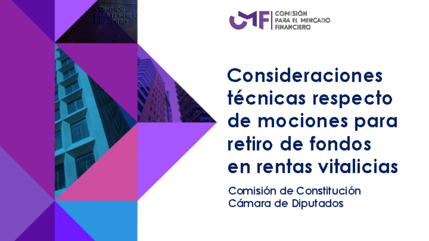 Presentación "Consideraciones técnicas respecto de mociones para retiro de fondos en rentas vitalicias"