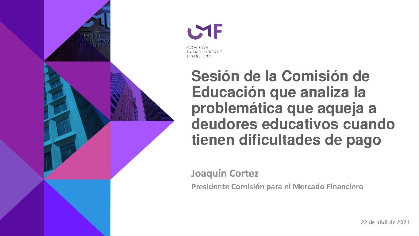 Sesión de la Comisión de Educación que analiza la problemática que aqueja a deudores educativos cuando tienen dificultades de pago