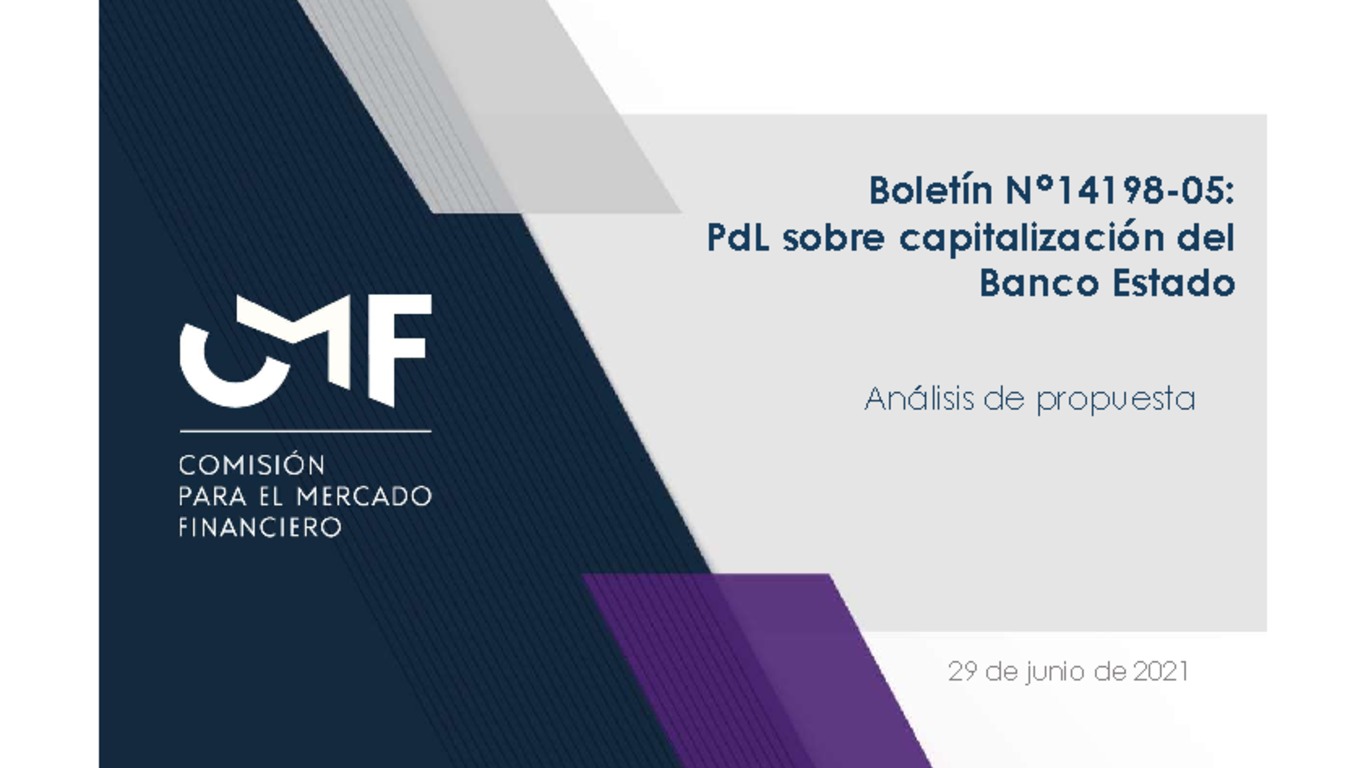Boletín N°14198-05: PdL sobre capitalización del Banco Estado - Análisis de Propuesta