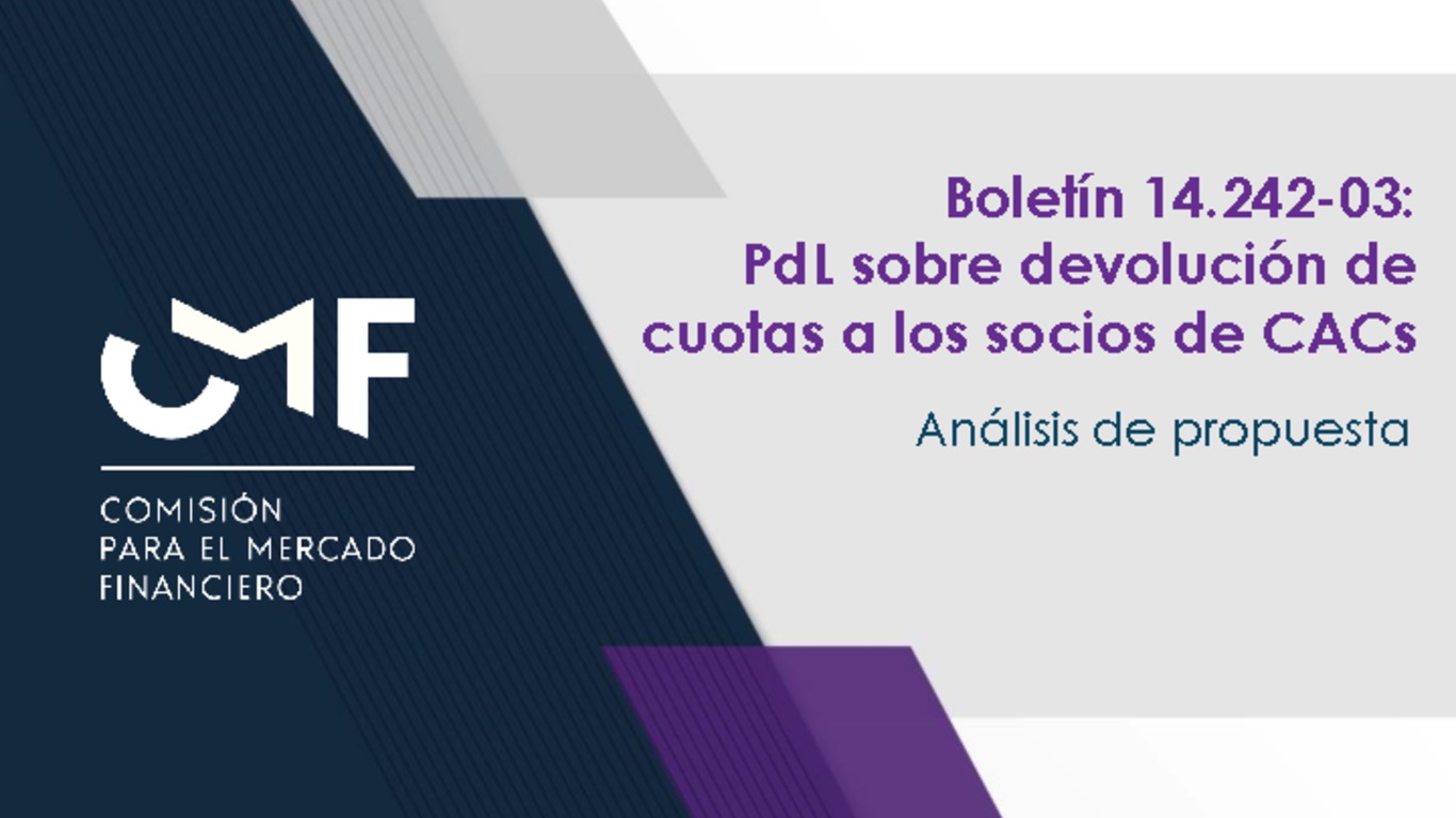 Boletín 14.242 03: PdL sobre devolución de cuotas a los socios de CACs - Presentación ante la Comisión de Economía de la Cámara de Diputados