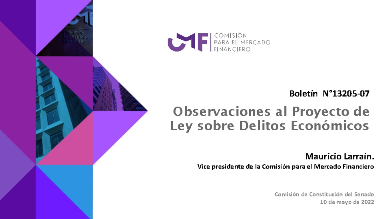 Observaciones al Proyecto de Ley sobre Delitos Económicos