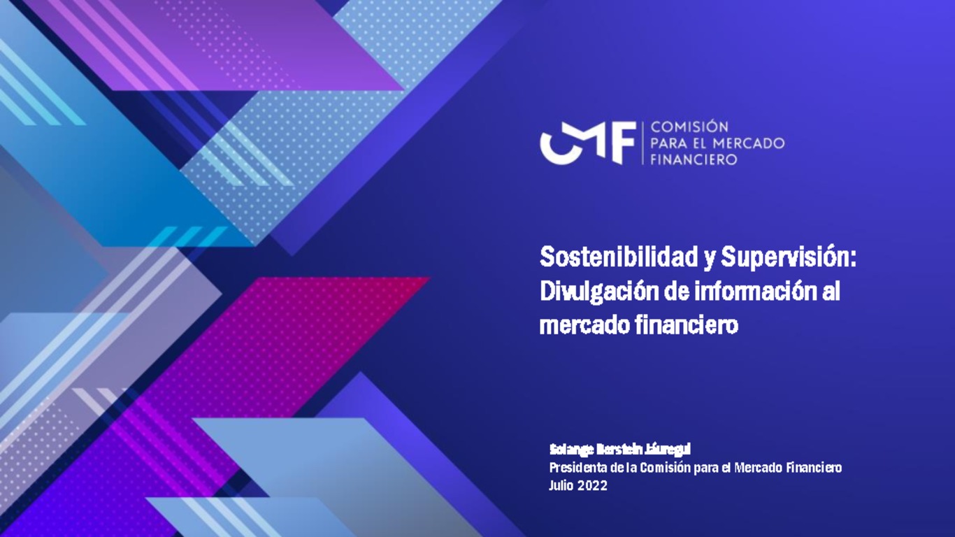 Sostenibilidad y Supervisión: Divulgación de información al mercado financiero