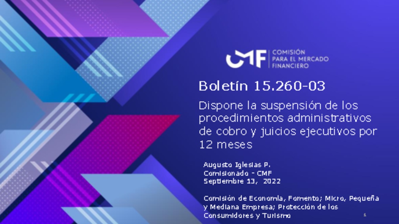 Presentación: Comentarios al proyecto de ley que suspende cobros y juicios a micro y pequeñas empresas