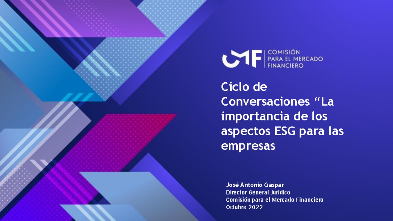 Ciclo de Conversaciones “La importancia de los aspectos ESG para las empresas"