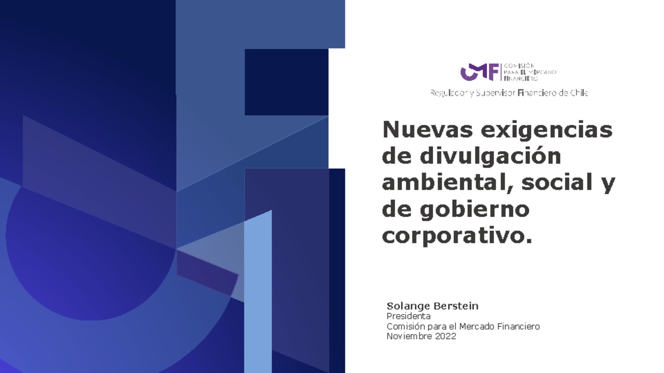 Presentación de la Presidenta Solange Berstein en la XII Jornada de Gobiernos Corporativos de la Universidad Católica