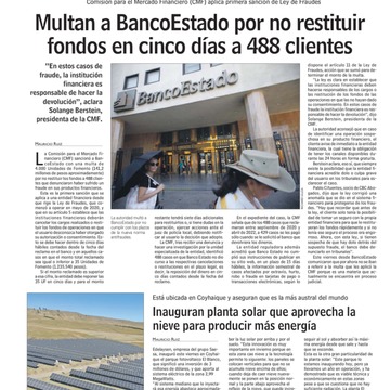 Multan a BancoEstado por no restituir fondos en cinco días a 488 clientes