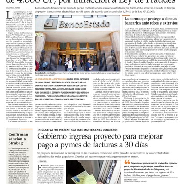 CMF sancionó a BancoEstado con una multa de 4.000 UF, por infracción a Ley de Fraudes