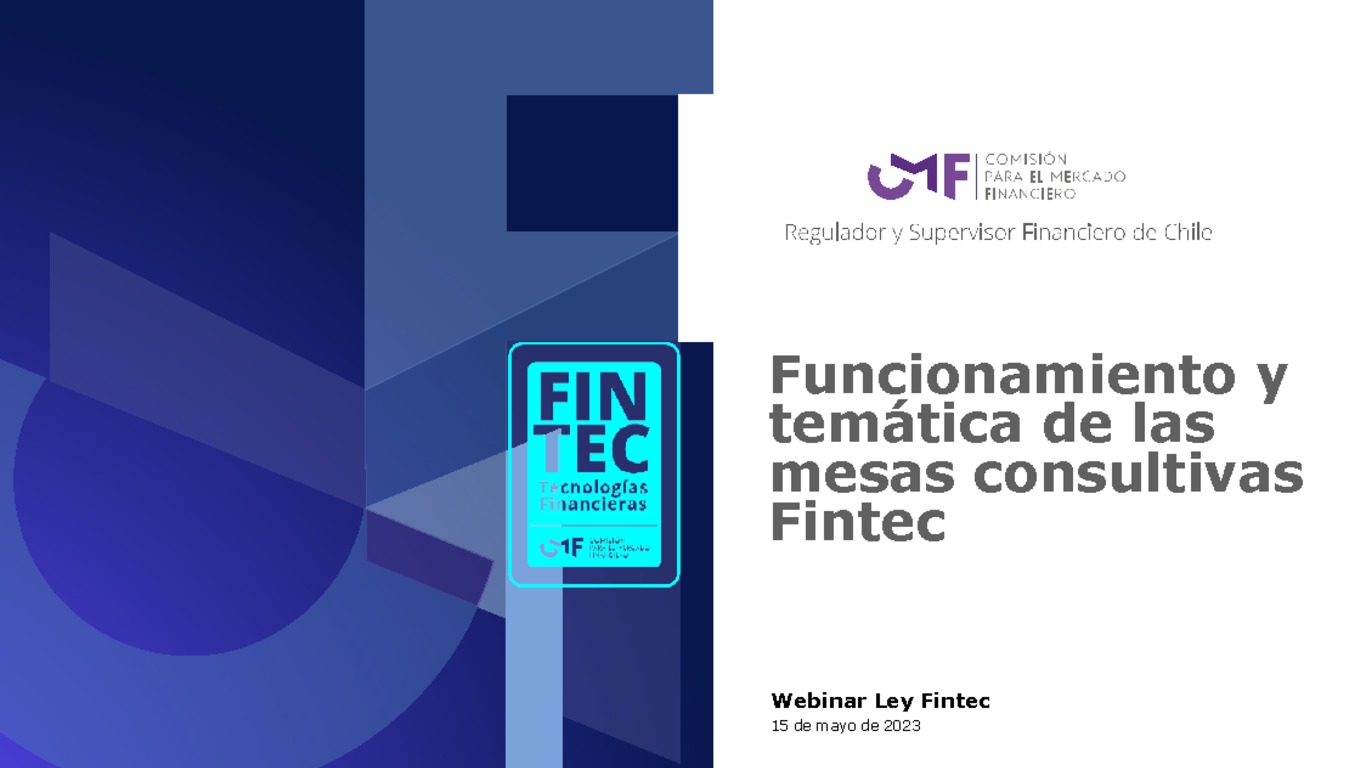 Funcionamiento y temática de las mesas consultivas Fintec