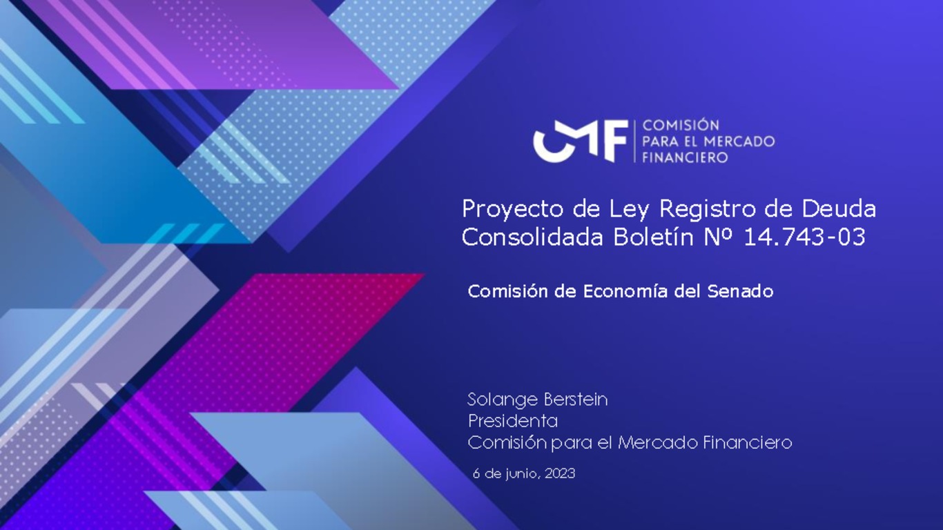 Presidenta Solange Berstein explica los efectos del Proyecto de Ley de Deuda Consolidada ante la Comisión de Economía del Senado.