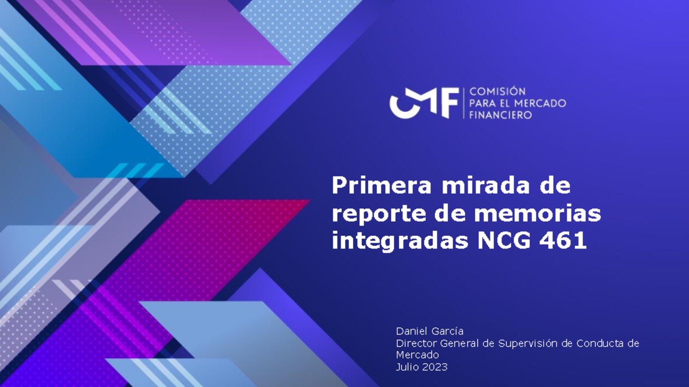 Primera mirada de reporte de memorias integradas NCG 461