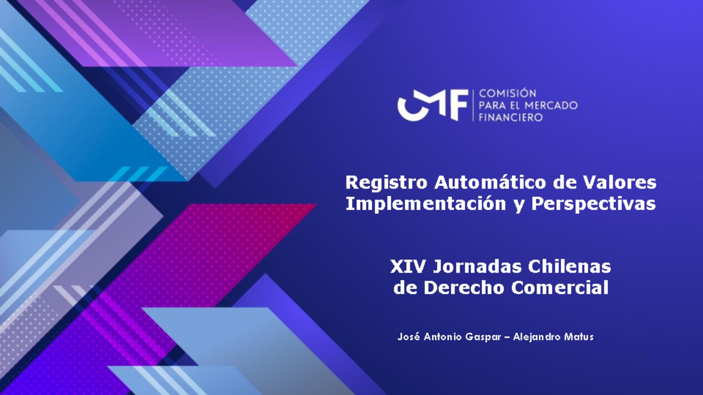 Registro Automático de Valores Implementación y Perspectivas