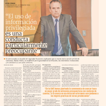 “El uso de información privilegiada es una conducta particularmente preocupante”