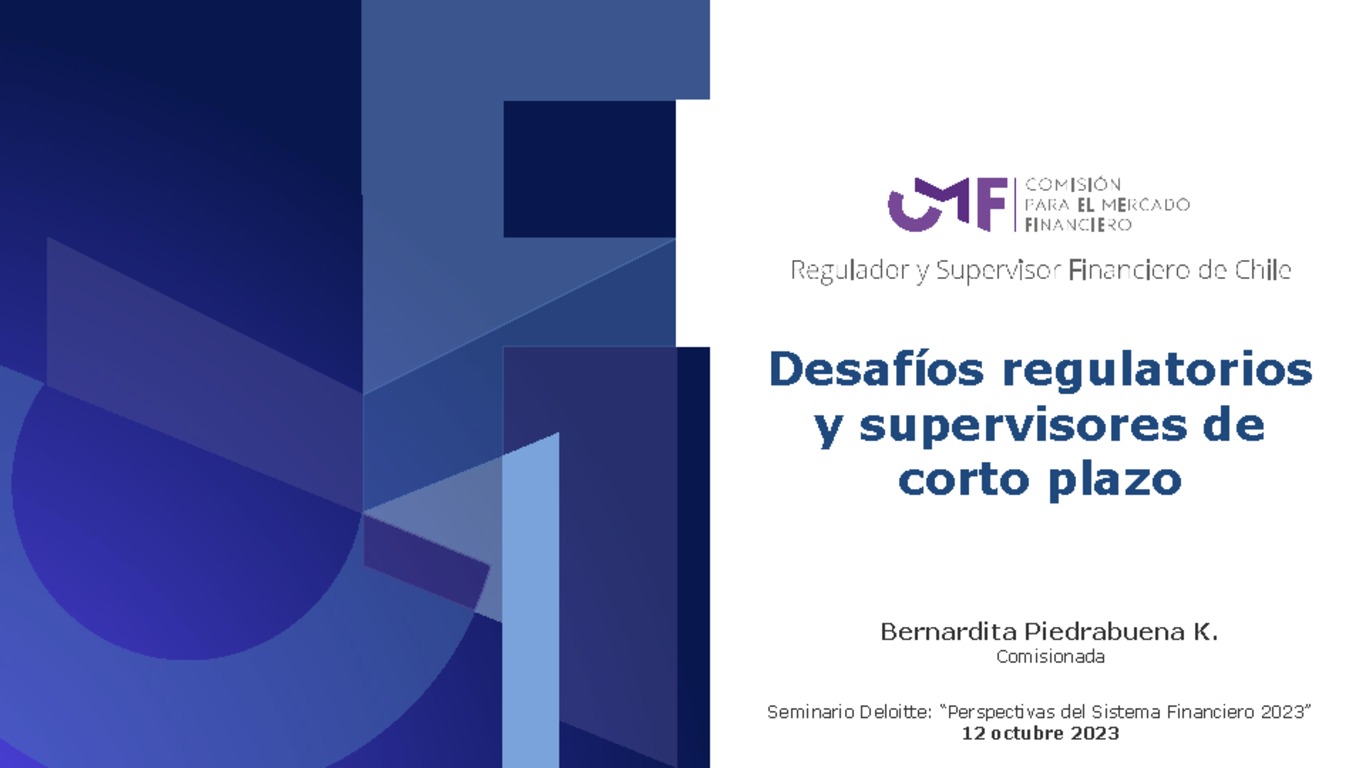 Desafíos regulatorios y supervisores de corto plazo