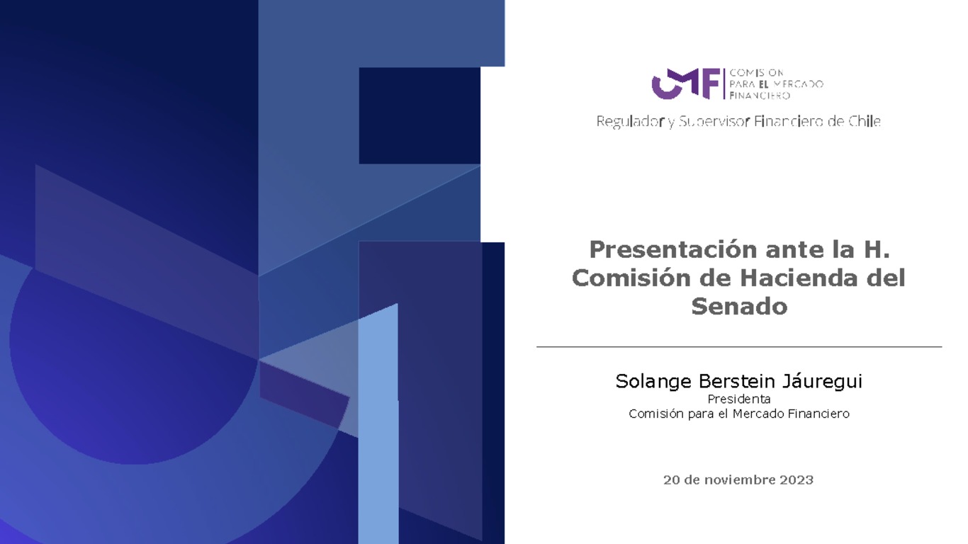 Presentación Presidenta Solange Berstein en Comisión de Hacienda de la Cámara de Diputados y del Senado