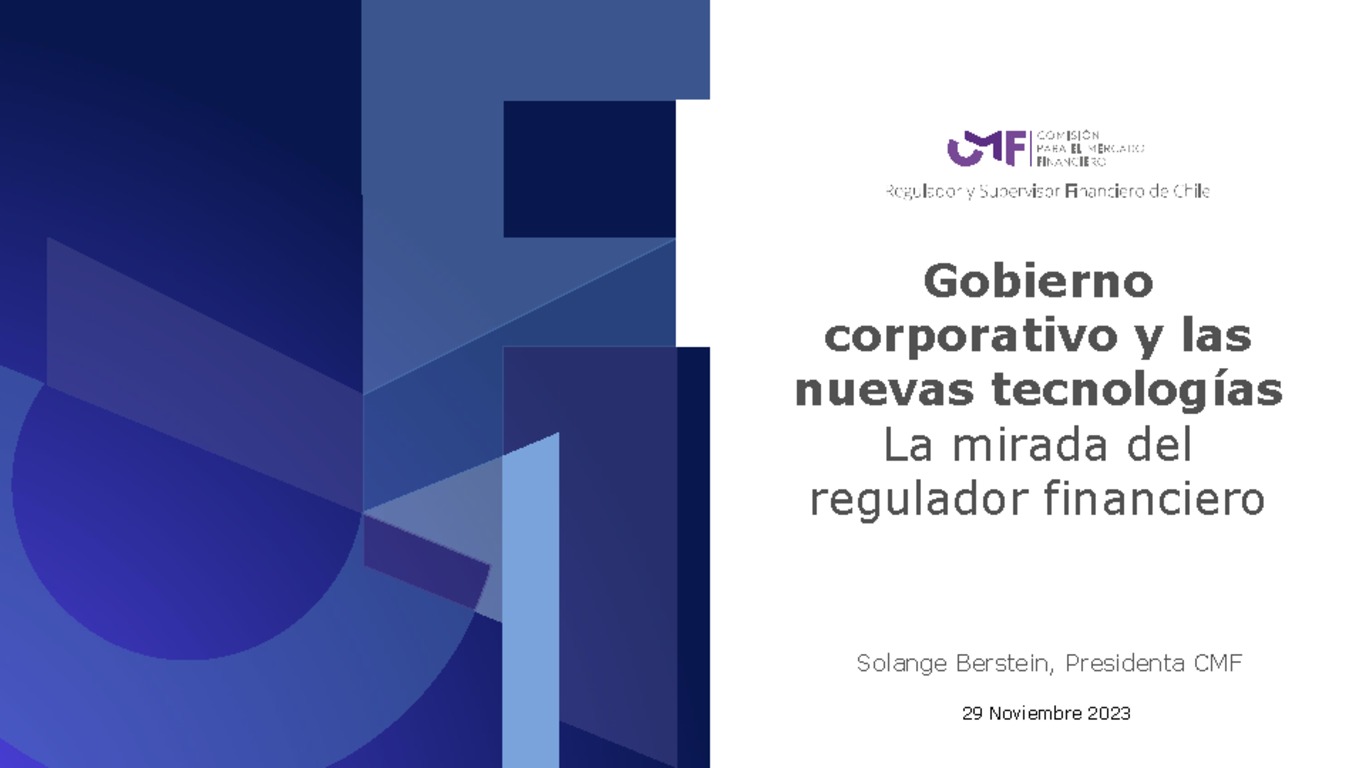 Gobierno corporativo y las nuevas tecnologías: La mirada del regulador financiero