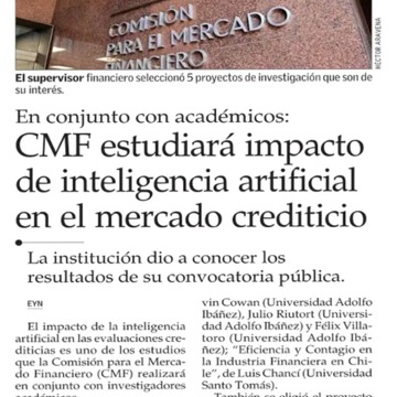 CMF estudiará impacto de inteligencia artificial en el mercado crediticio