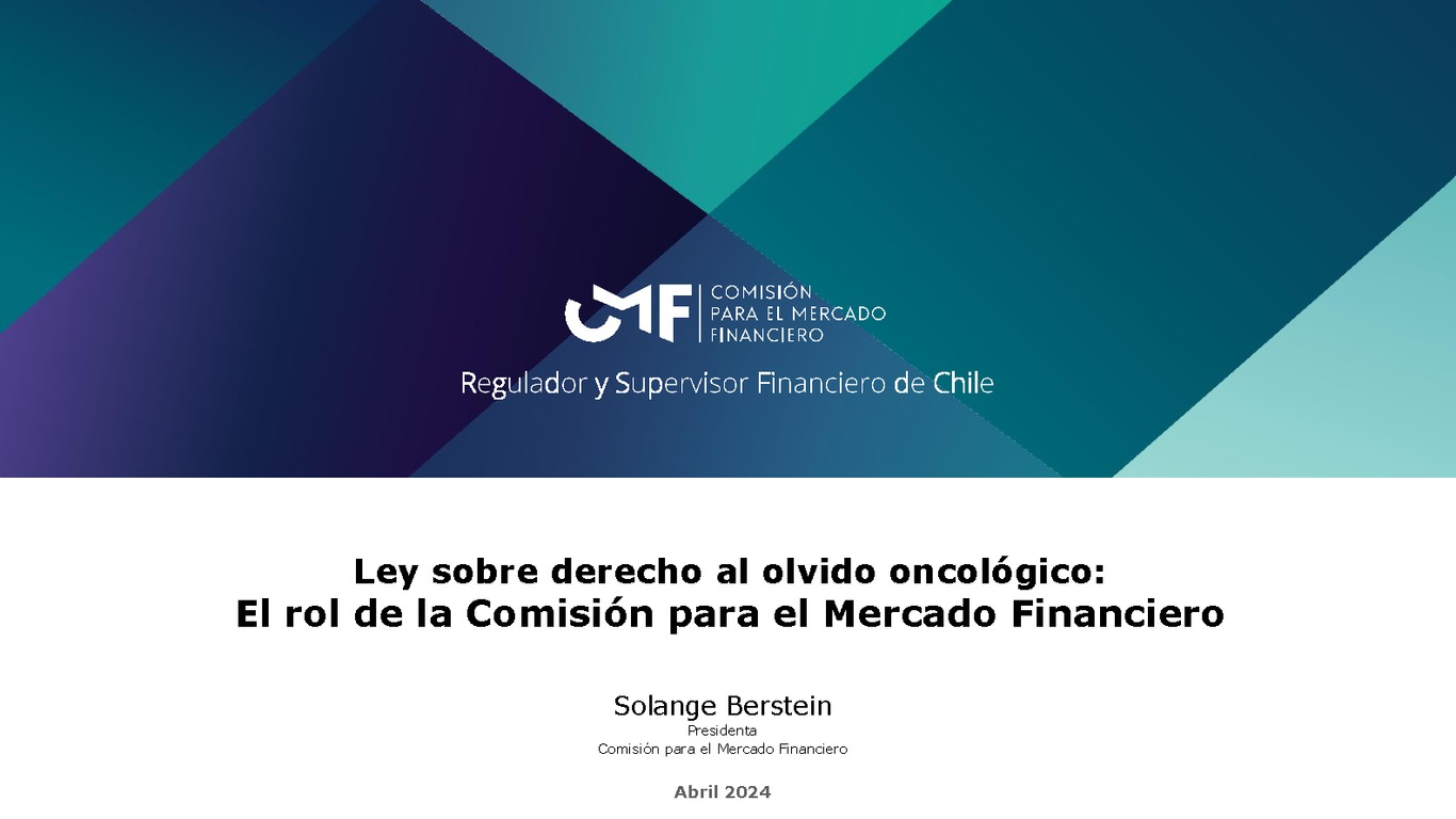 Ley sobre derecho al olvido oncológico: el rol de la Comisión para el Mercado Financiero