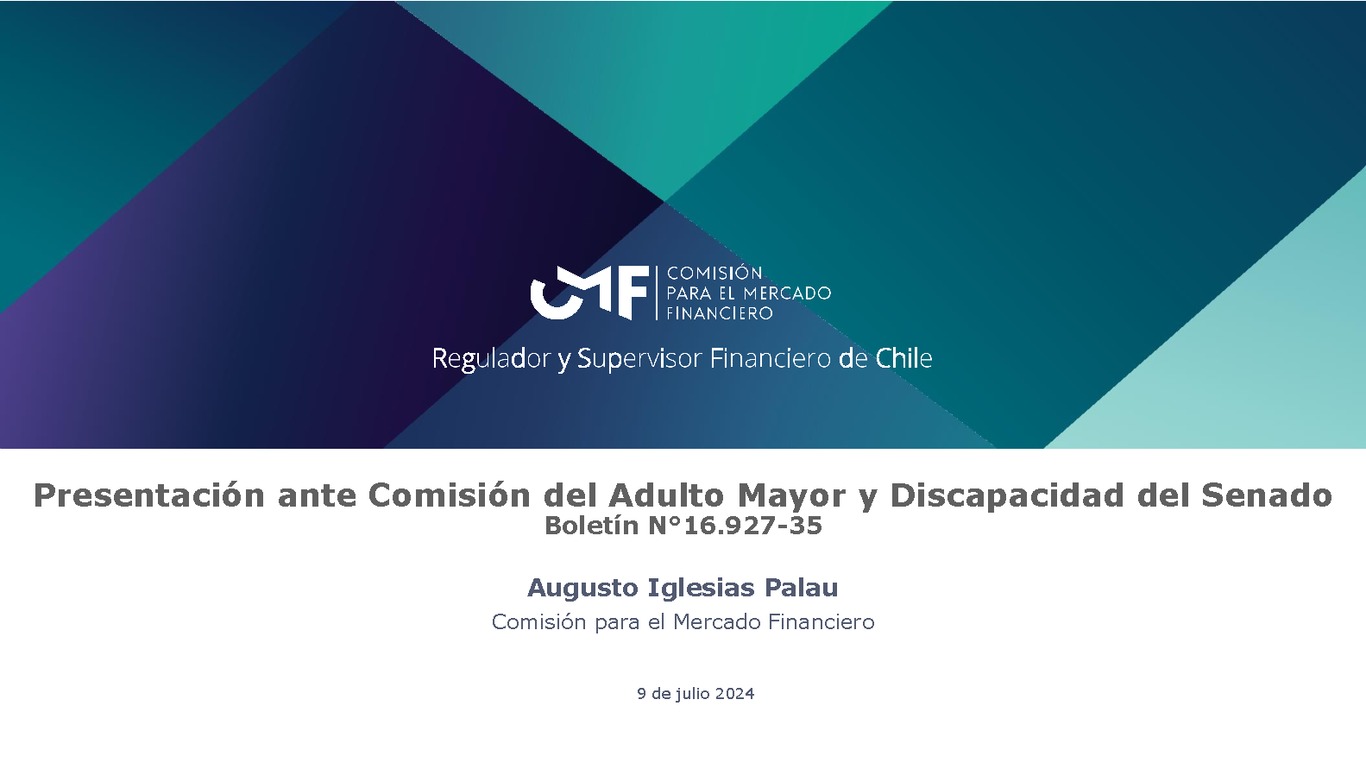 Presentación ante Comisión del Adulto Mayor y Discapacidad del Senado