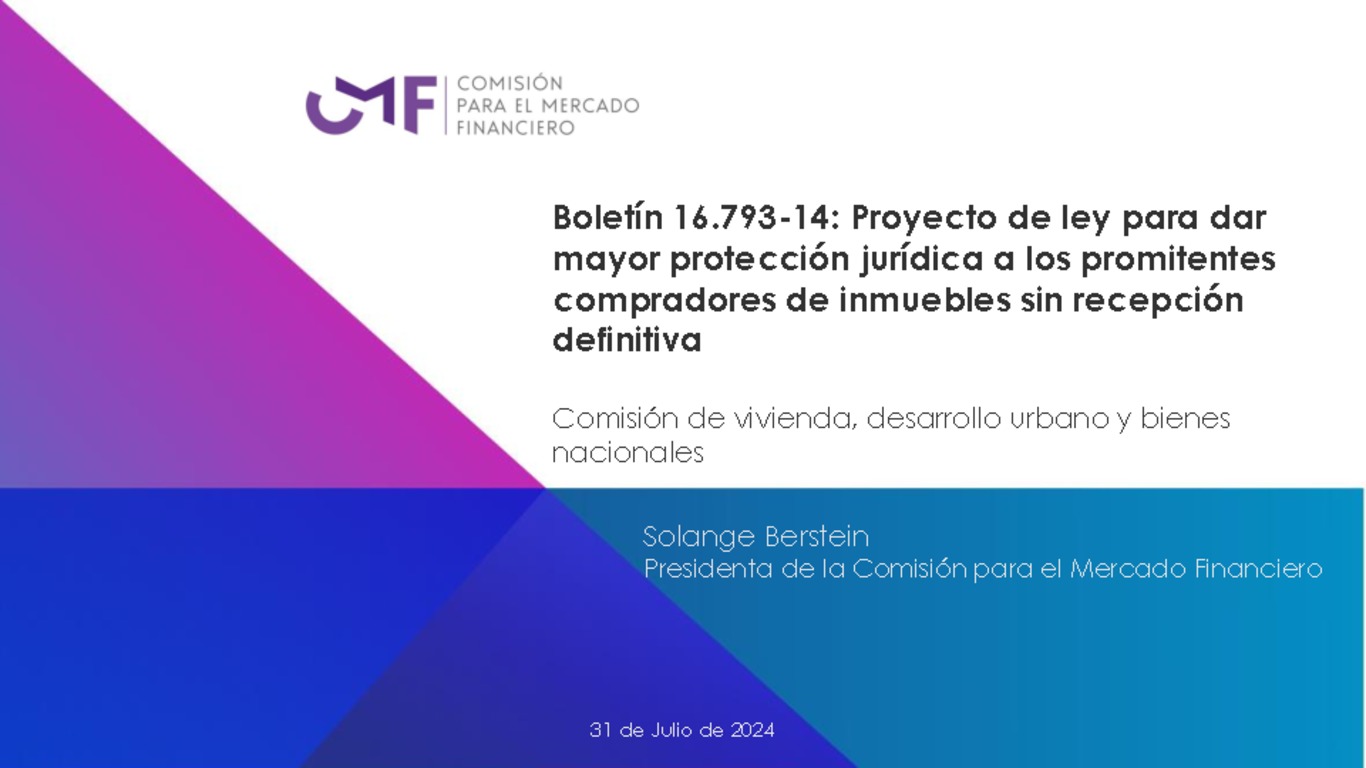 Boletín 16.793-14: Proyecto de ley para dar mayor protección jurídica a los promitentes compradores de inmuebles sin recepción definitiva