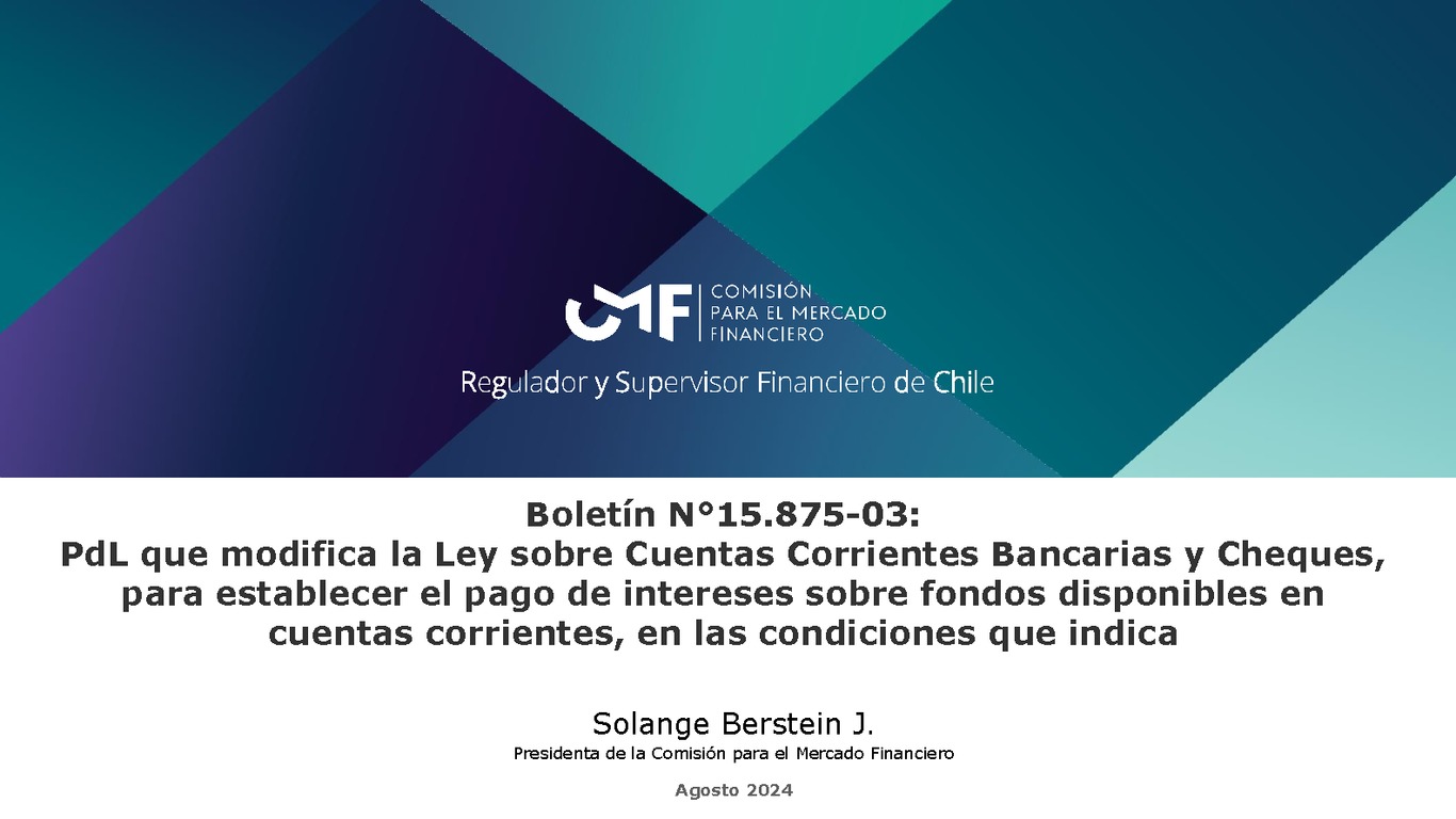 Proyecto de Ley que modifica la Ley sobre Cuentas Corrientes Bancarias y Cheques