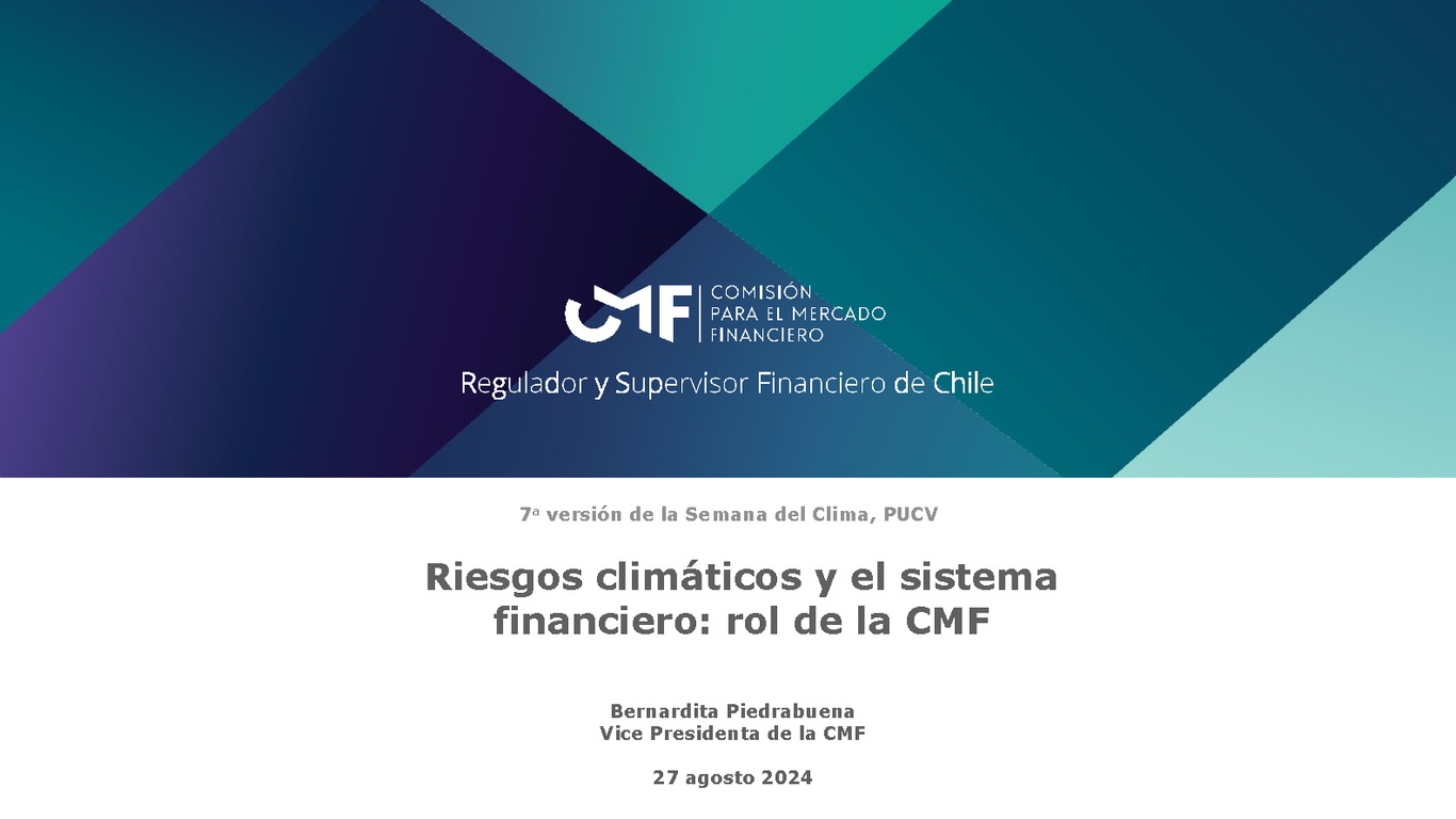 Riesgos climáticos y el sistema financiero: rol de la CMF