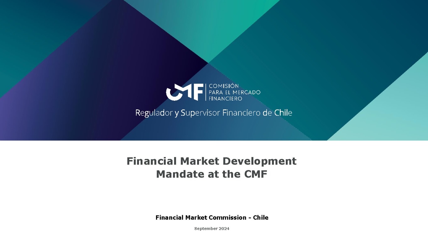 Financial Market Development Mandate at the CMF