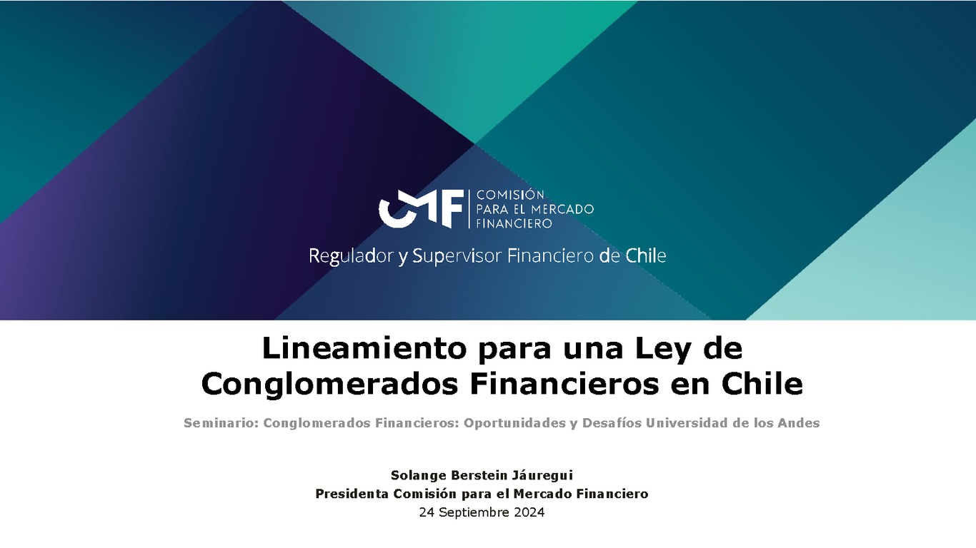 Lineamiento para una Ley de Conglomerados Financieros en Chile