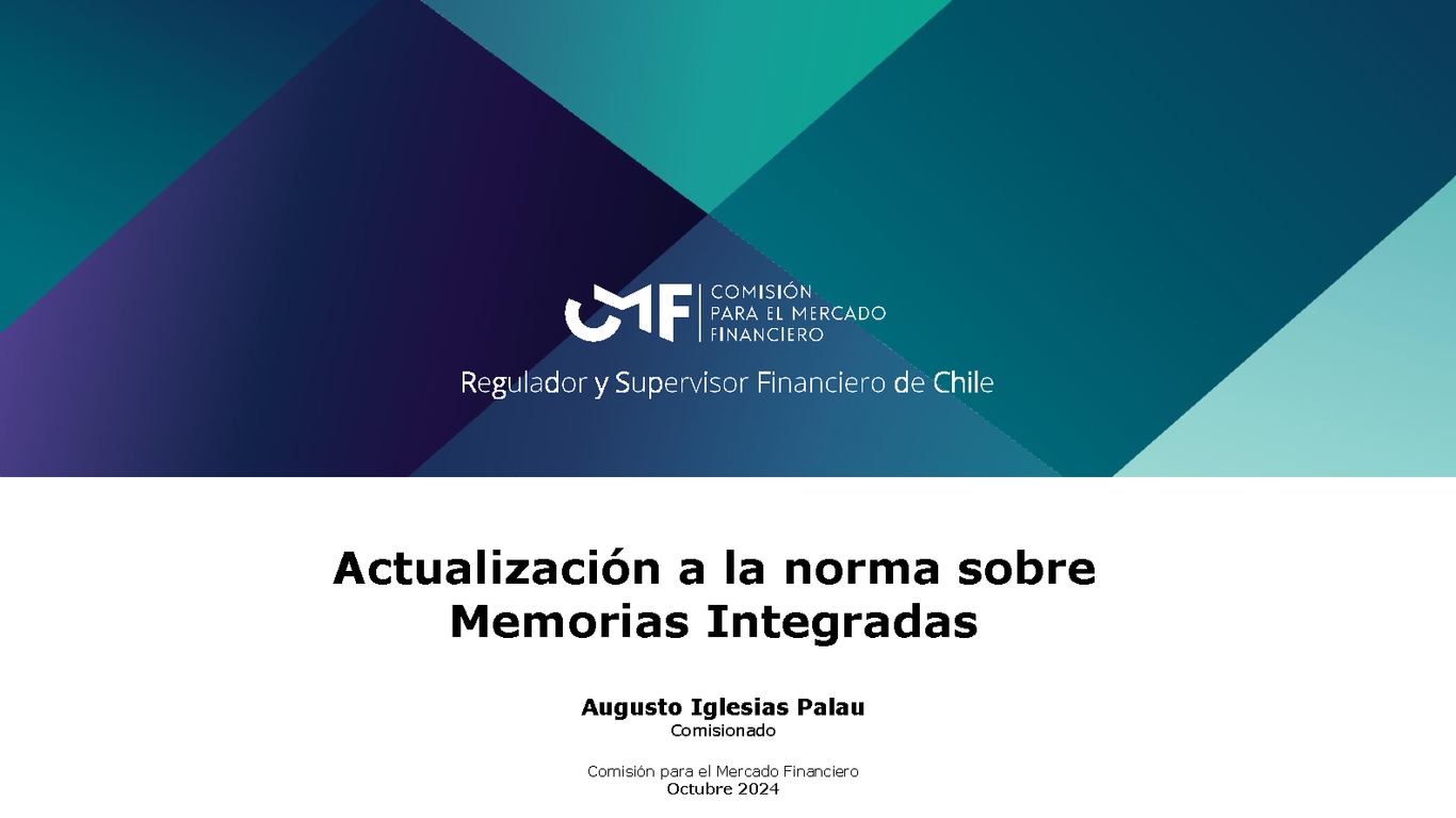 Actualización a la norma sobre Memorias Integradas