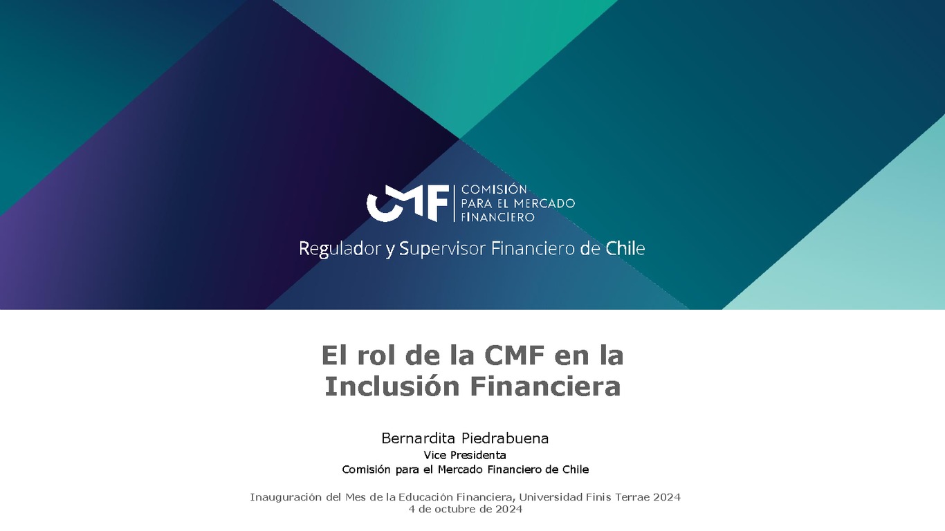 El rol de la CMF en la Inclusión Financiera