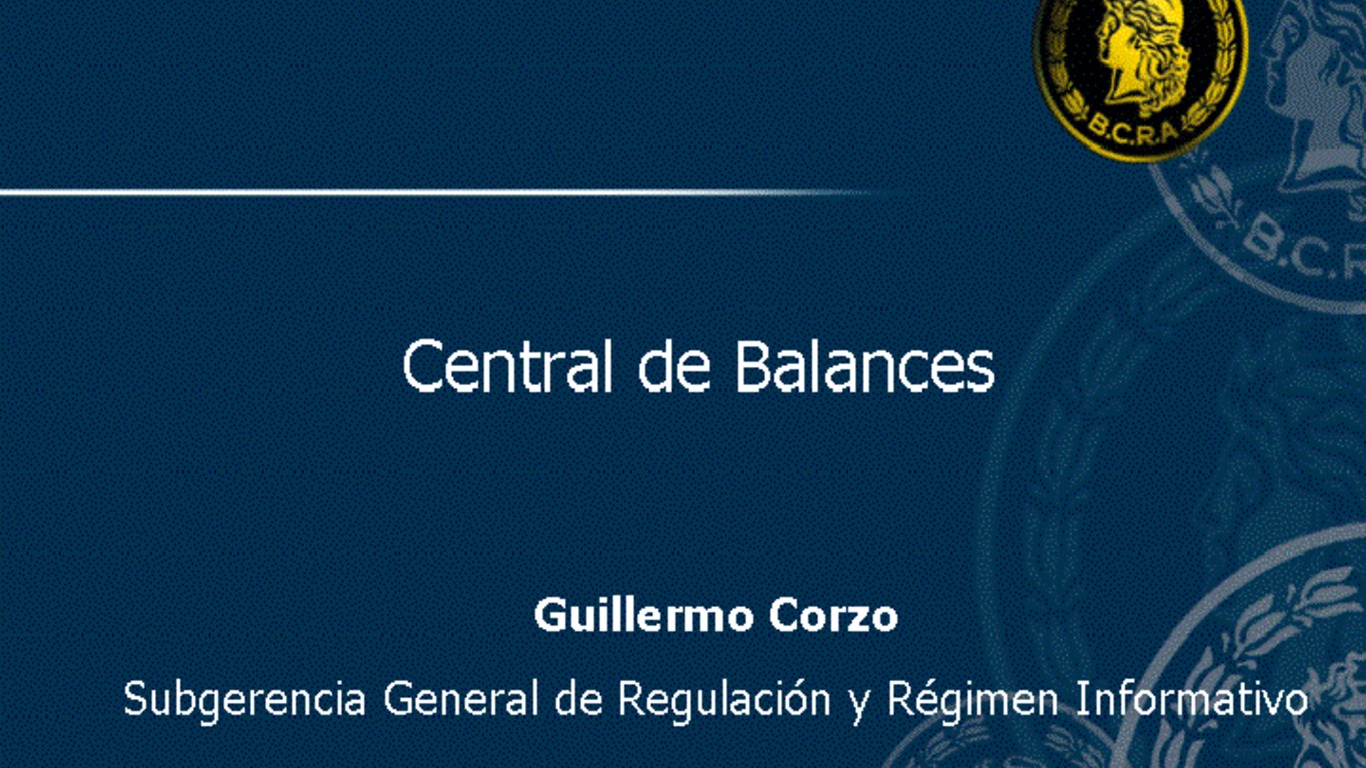 Seminario: II Congreso Latinoamericano de XBRL. Presentación "El XBRL y la Central de Balances en Argentina", Guillermo Corzo, Subgerencia General de Regulación y Régimen Informativo -Argentina. 8-9 de octubre de 2007.