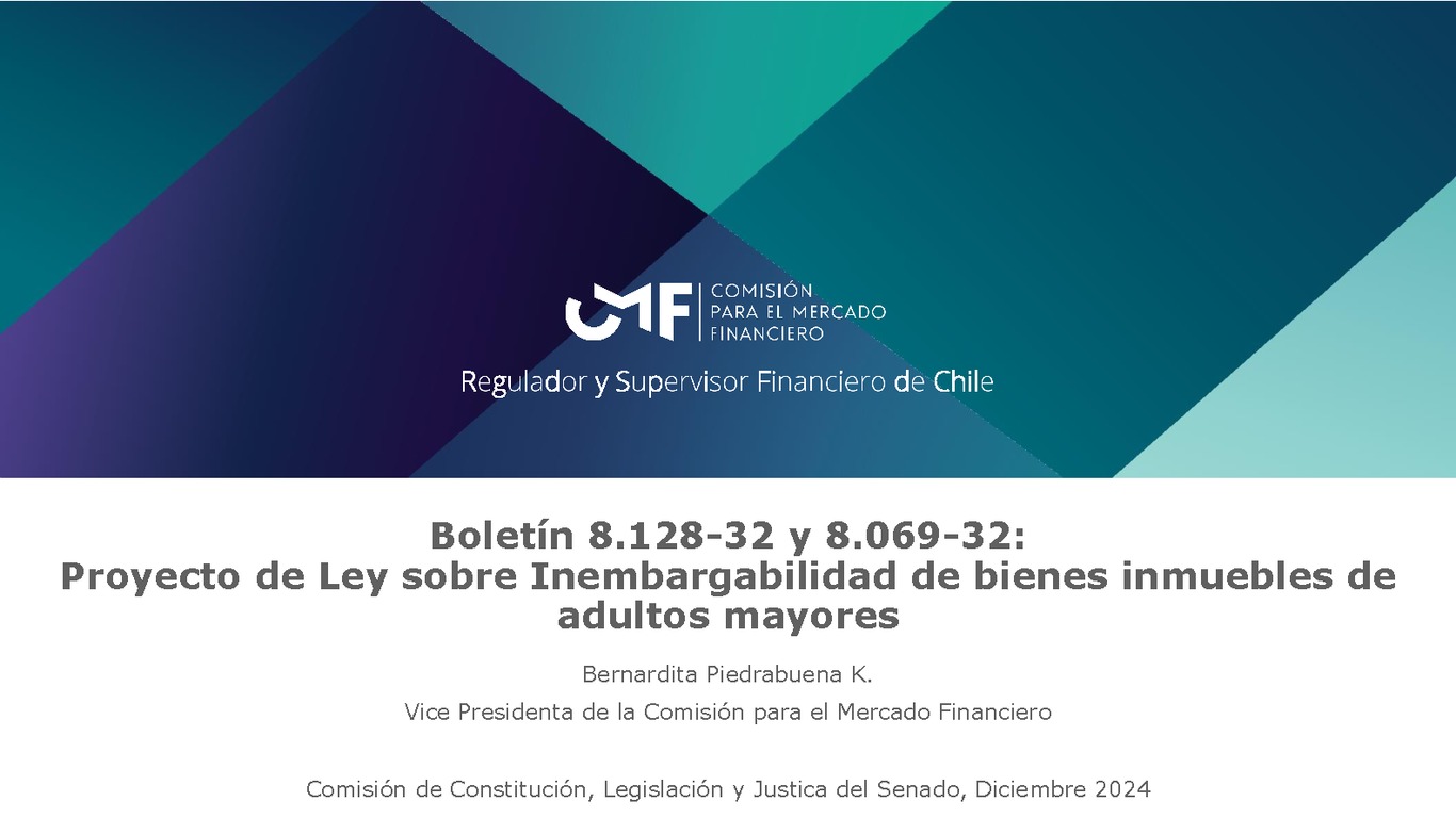Proyecto de Ley sobre Inembargabilidad de bienes inmuebles de adultos mayores