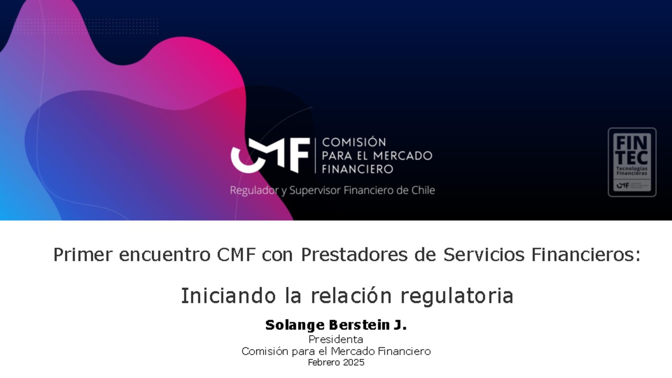 Primer encuentro CMF con Prestadores de Servicios Financieros
