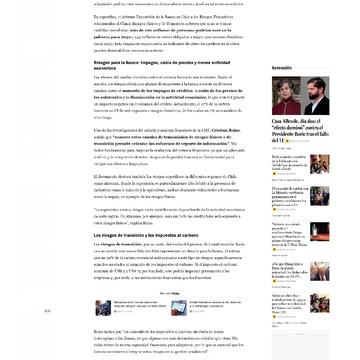 Expertos advierten sobre riesgos climáticos en la banca chilena