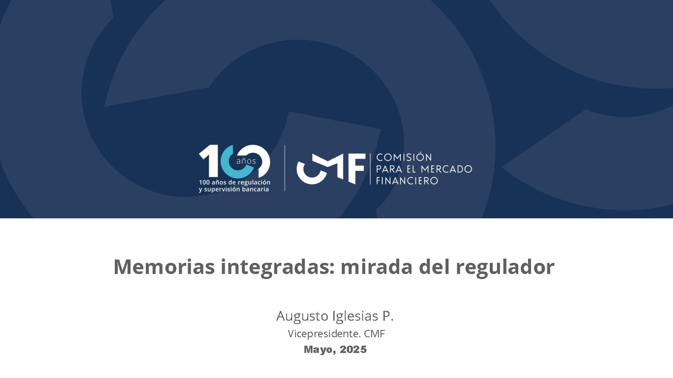 Memorias Integradas: mirada del regulador