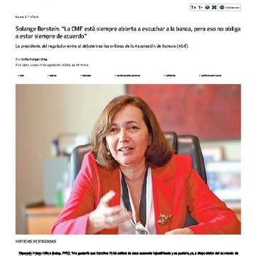 La CMF está siempre abierta a escuchar a la banca, pero eso no obliga a estar siempre de acuerdo