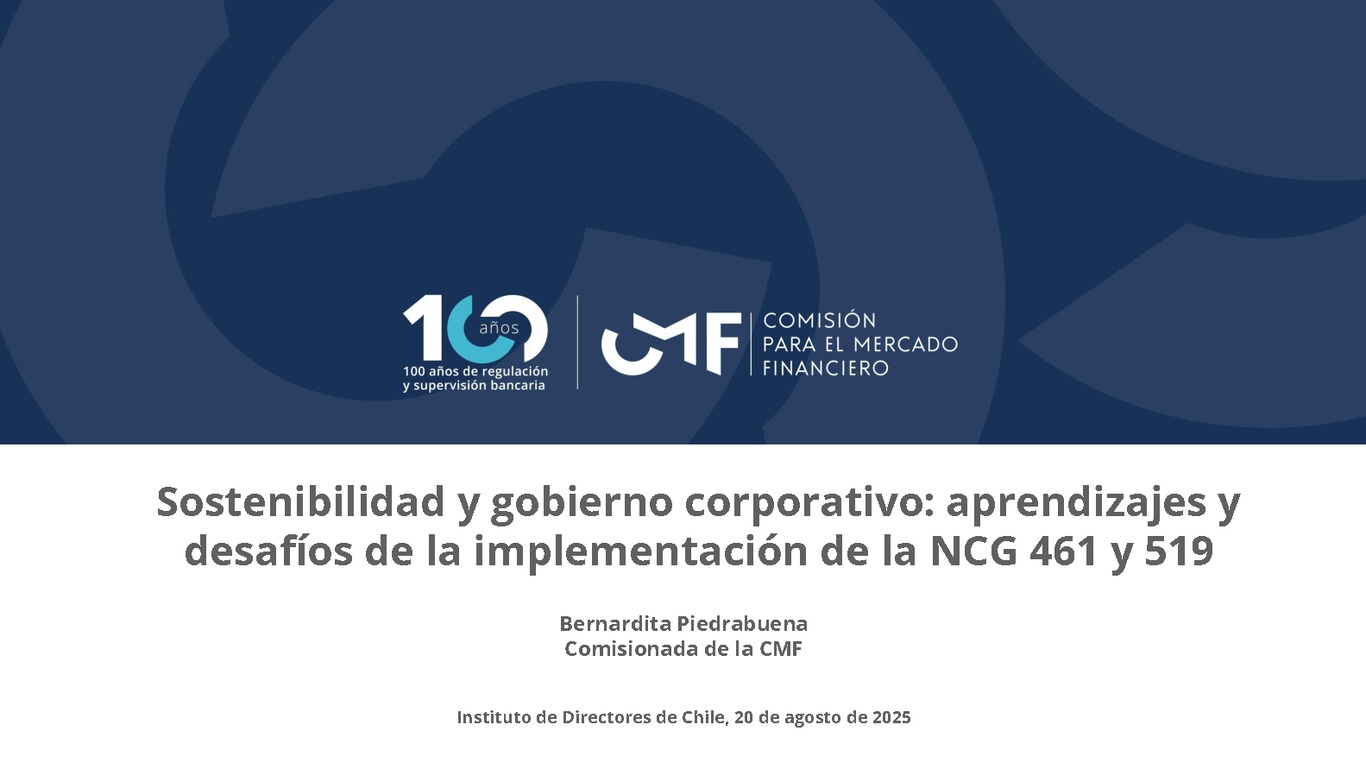 Sostenibilidad y gobierno corporativo: aprendizajes y desafíos de la implementación de la NCG 461 y 519
